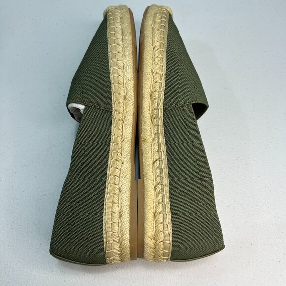 Banana Republic Sustainable ES Canvas Espadrille Olive Slip On Women Size 7.5 - Picture 7 of 10